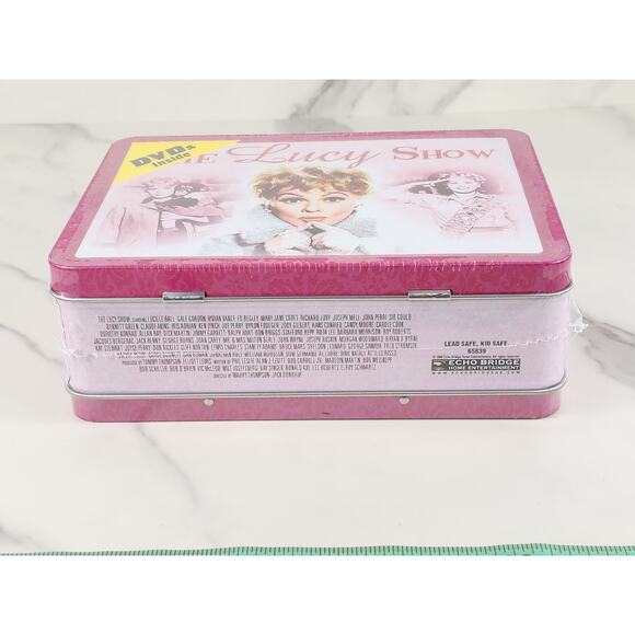 The Lucy Show Pink Tin Lunch Box New Sealed Included 2 DVD Lucille Ball 2009 - Picture 12 of 14